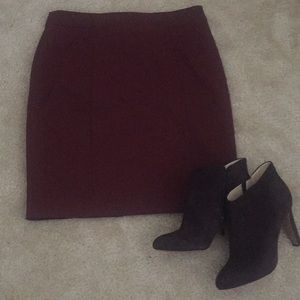 Maroon mini skirt